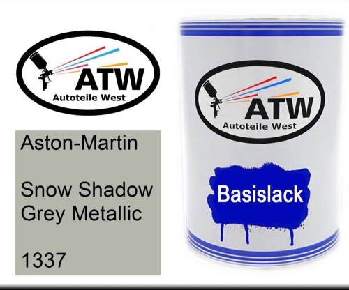 Aston-Martin, Snow Shadow Grey Metallic, 1337: 500ml Lackdose, von ATW Autoteile West.